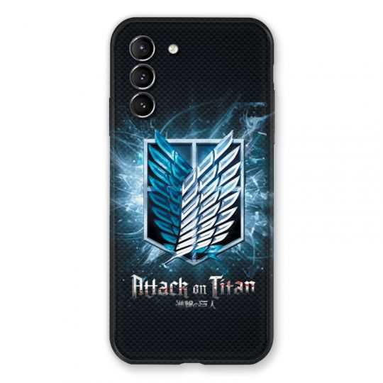 Coque Pour Samsung Galaxy S21 Manga Attaque Titans Noir