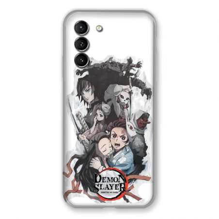 Coque Pour Samsung Galaxy S21 Manga Demon Slayer Blanc