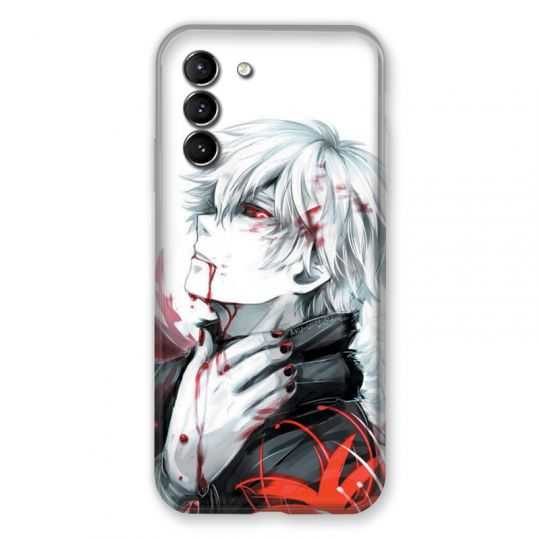 Coque Pour Samsung Galaxy S21 Manga Kaneki Blanc