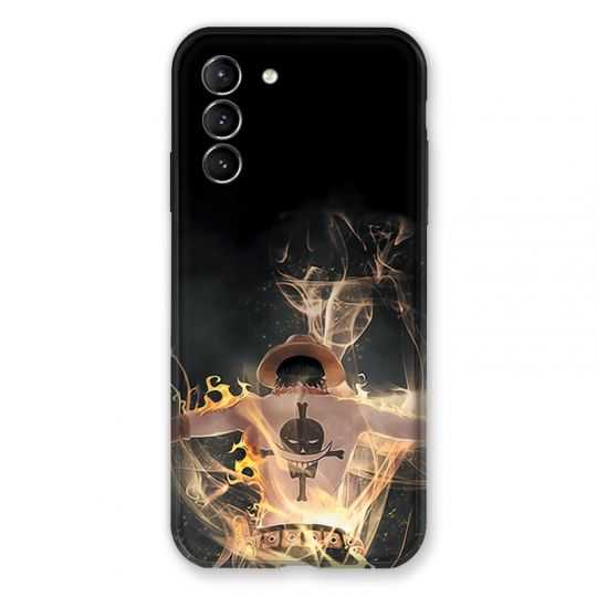 Coque Pour Samsung Galaxy S21 Manga One Piece Ace Noir