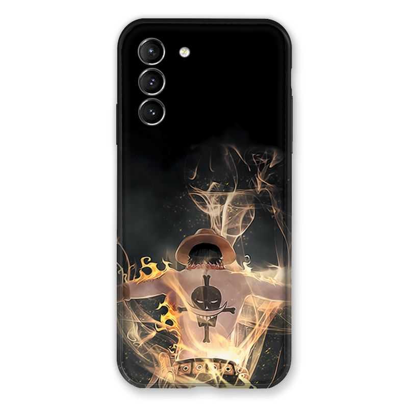 Coque Pour Samsung Galaxy S21 Manga One Piece Ace Noir