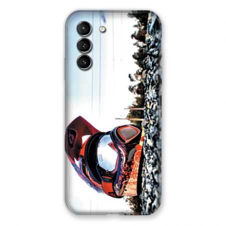Coque Pour Samsung Galaxy S21 Moto Casque Cross
