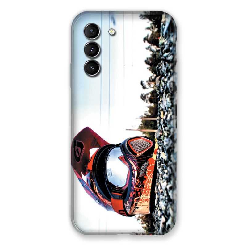 Coque Pour Samsung Galaxy S21 Moto Casque Cross