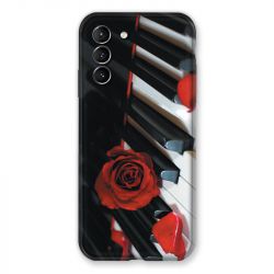 Coque Pour Samsung Galaxy S21 Musique Rose Piano