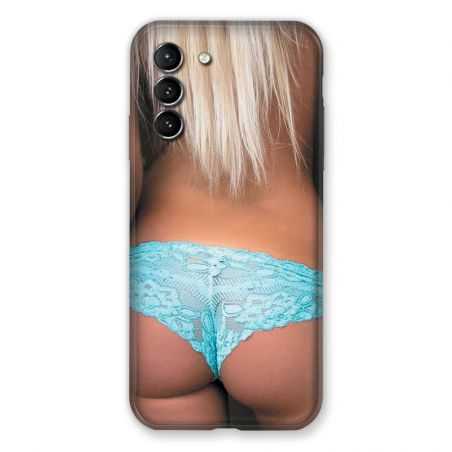 Coque Pour Samsung Galaxy S21 Sexy Tanga Bleu