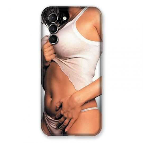 Coque Pour Samsung Galaxy S21 Sexy Tee Shirt Blanc