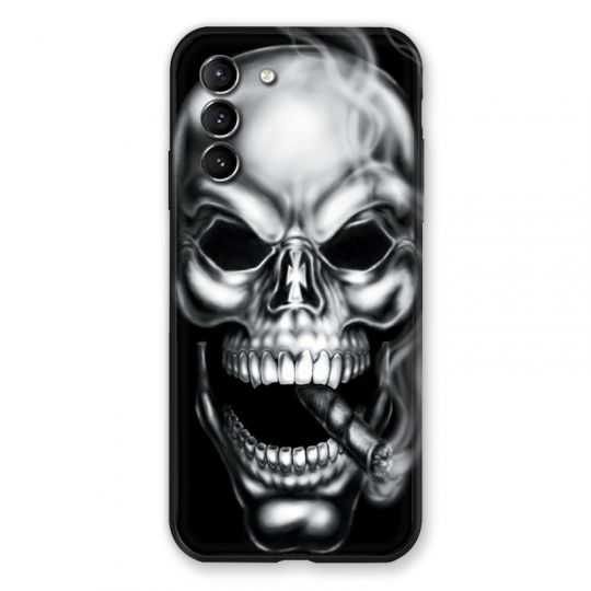 Coque Pour Samsung Galaxy S21 Tete de Mort Fume