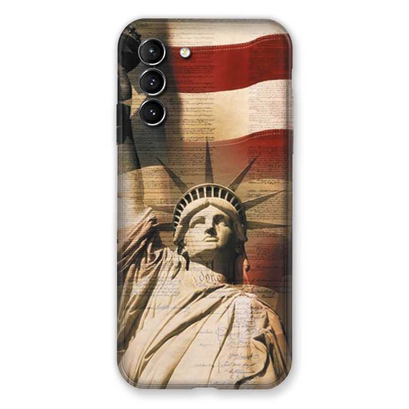 Coque Pour Samsung Galaxy S21 Amerique USA Statue liberté