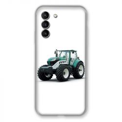 Coque Pour Samsung Galaxy S21 Agriculture Tracteur Blanc