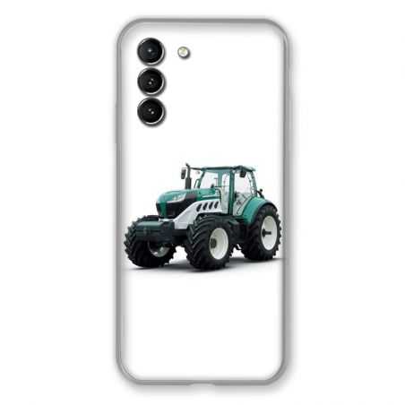 Coque Pour Samsung Galaxy S21 Agriculture Tracteur Blanc