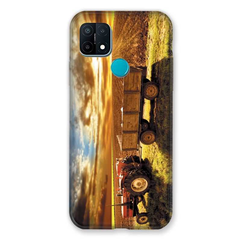 Coque Pour Oppo A15 Agriculture Tracteur Color