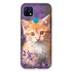 Coque Pour Oppo A15 Chat Violet