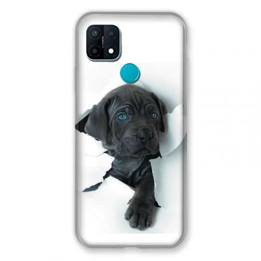Coque Pour Oppo A15 Chien Noir