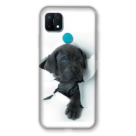 Coque Pour Oppo A15 Chien Noir