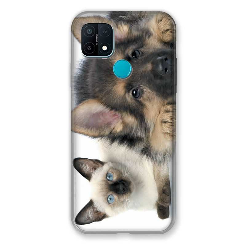 Coque Pour Oppo A15 Chien vs Chat