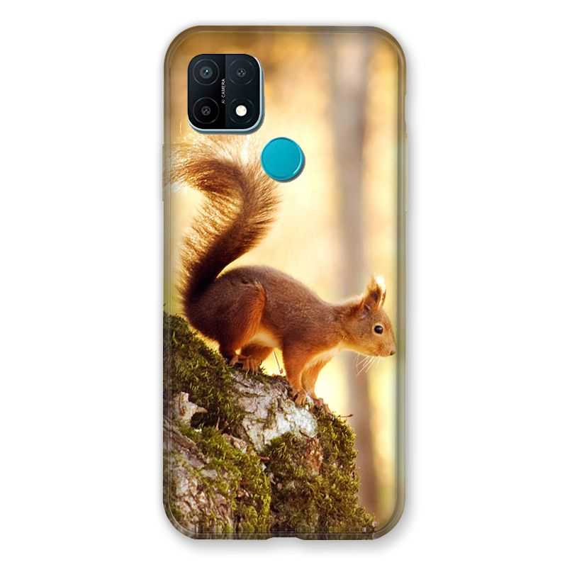 Coque Pour Oppo A15 Ecureuil Bois