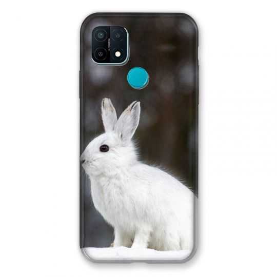 Coque Pour Oppo A15 Lapin Blanc