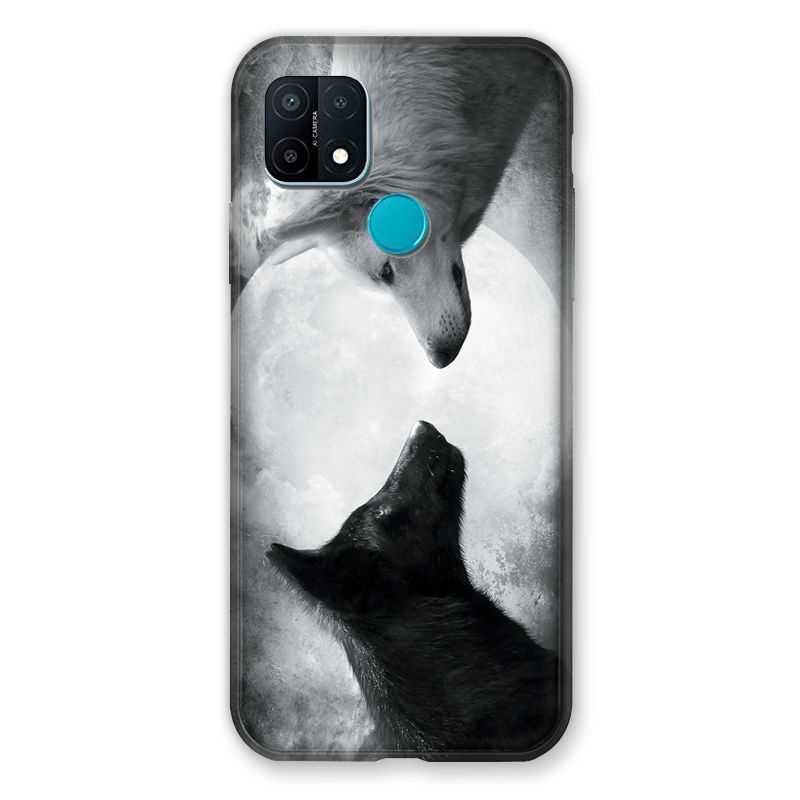 Coque Pour Oppo A15 Loup Duo