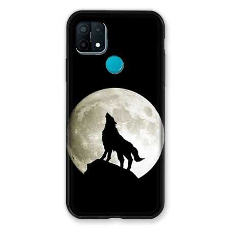 Coque Pour Oppo A15 Loup Noir