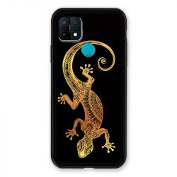 Coque Pour Oppo A15 Animaux Maori Lezard Noir