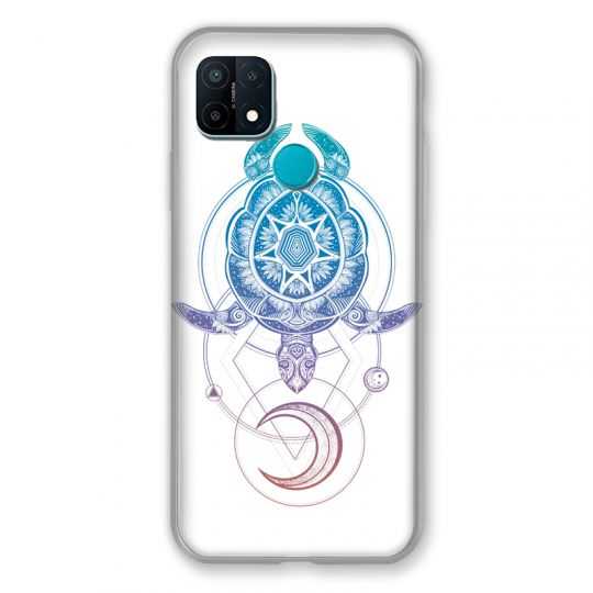 Coque Pour Oppo A15 Animaux Maori Tortue Color