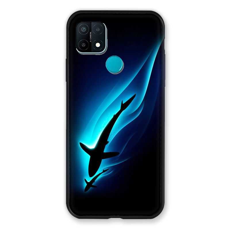 Coque Pour Oppo A15 Requin Noir
