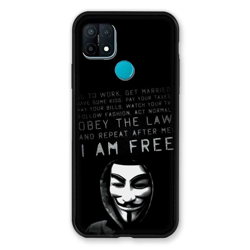 Coque Pour Oppo A15 Anonymous I am free