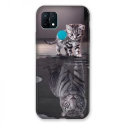 Coque Pour Oppo A15 Chat Reflet