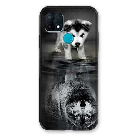 Coque Pour Oppo A15 Chien Reflet