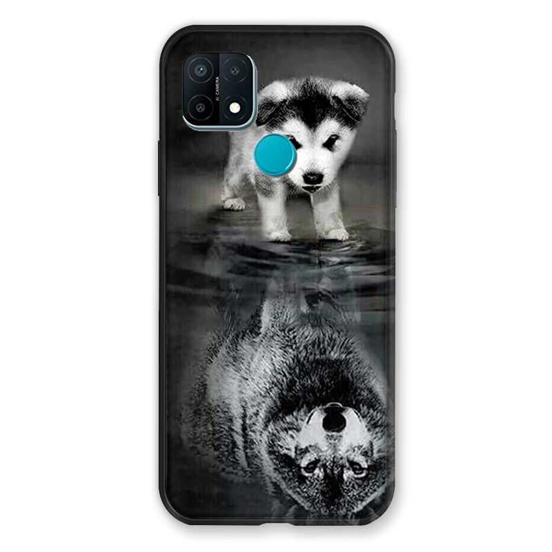 Coque Pour Oppo A15 Chien Reflet