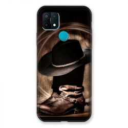 Coque Pour Oppo A15 Cow Boy Chapeau