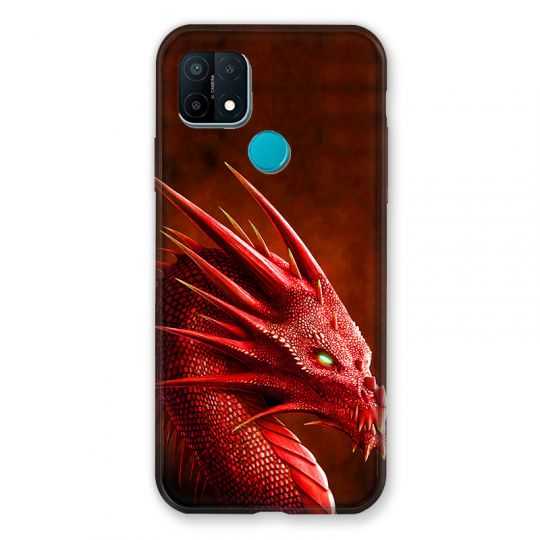 Coque Pour Oppo A15 Dragon Rouge