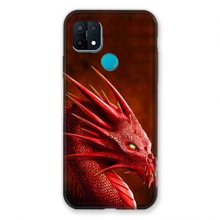 Coque Pour Oppo A15 Dragon Rouge