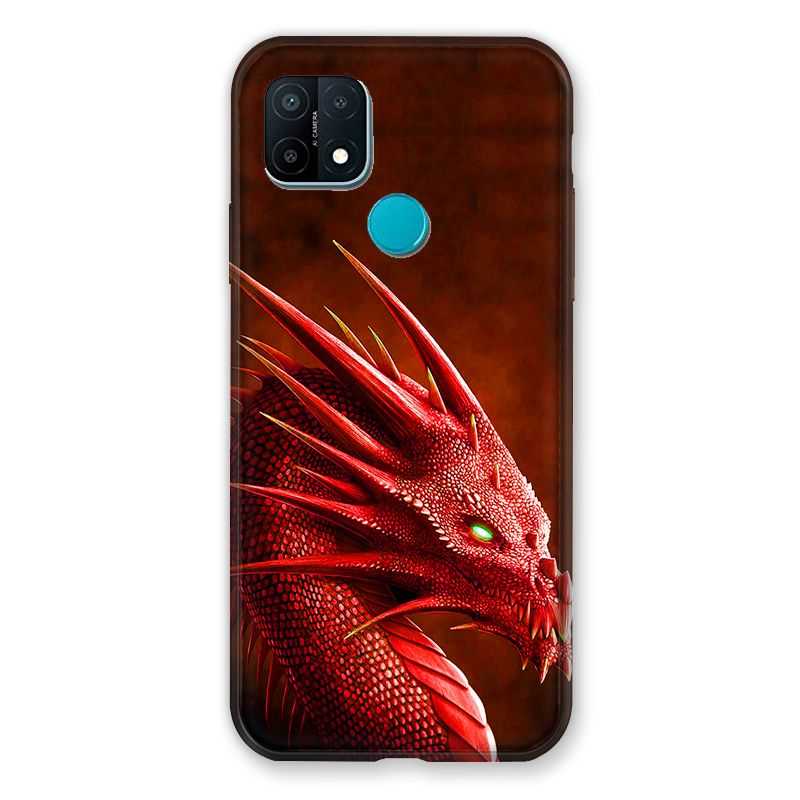 Coque Pour Oppo A15 Dragon Rouge