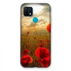 Coque Pour Oppo A15 Fleur Coquelicot