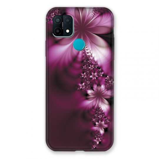 Coque Pour Oppo A15 Fleur Violette Montante