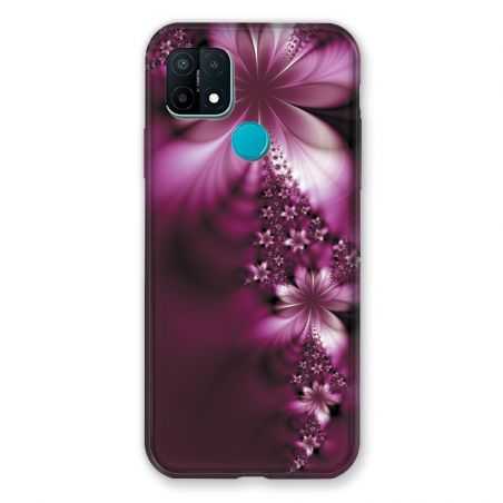 Coque Pour Oppo A15 Fleur Violette Montante