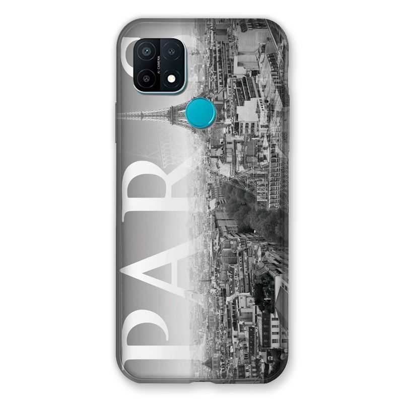 Coque Pour Oppo A15 France Paris Vintage
