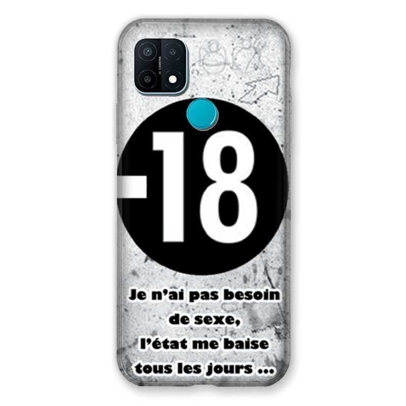 Coque Pour Oppo A15 Humour 18 Ans