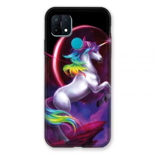 Coque Pour Oppo A15 Licorne Arc en ciel