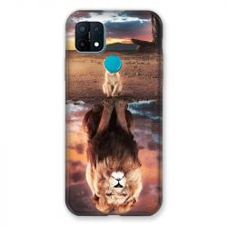 Coque Pour Oppo A15 Lion Reflet
