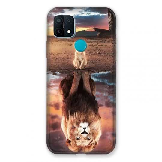 Coque Pour Oppo A15 Lion Reflet