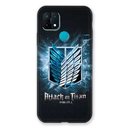 Coque Pour Oppo A15 Manga Attaque Titans Noir