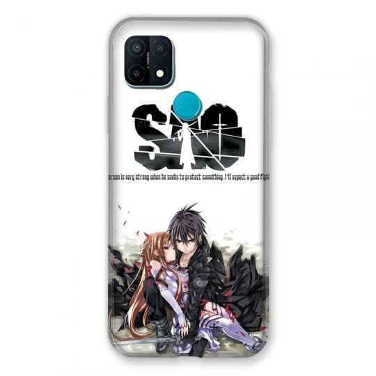 Coque Pour Oppo A15 Manga SAO sword Art Online Blanc