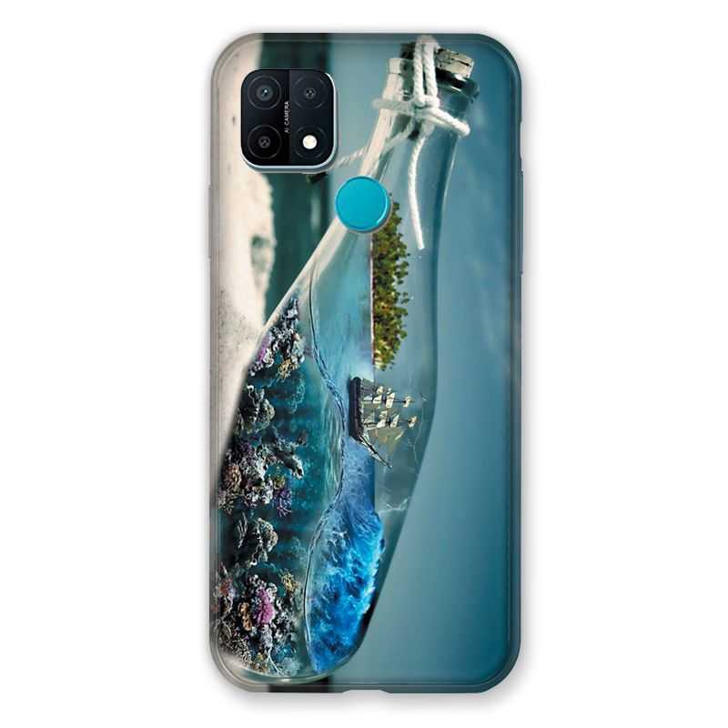 Coque Pour Oppo A15 Mer Bouteille