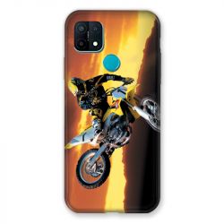 Coque Pour Oppo A15 Moto Cross Noir