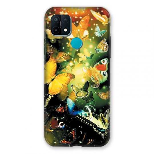 Coque Pour Oppo A15 Papillon Jaune