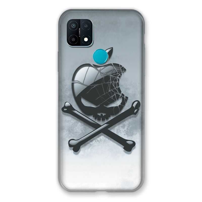 Coque Pour Oppo A15 Pomme Tete Mort