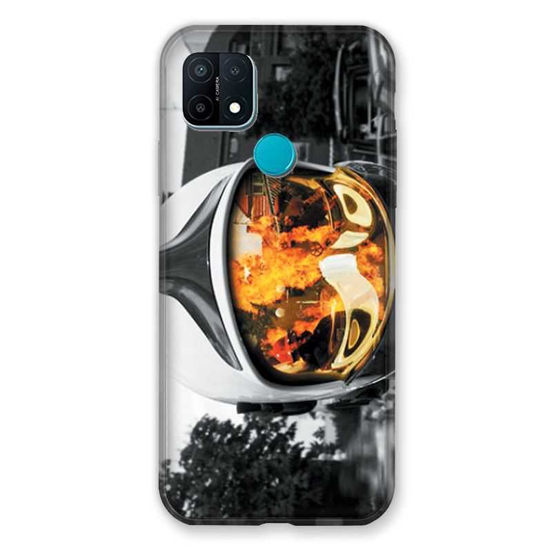 Coque Pour Oppo A15 Pompier Casque Feu