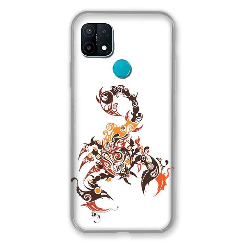 Coque Pour Oppo A15 Scorpion Blanc
